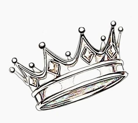 King Crown Drawing Design, Crown Ink Drawing, Kings Crown Tattoo Design, Crown Drawing Ideas, Crown Line Tattoo, Anime Crown Design, Crown Drawing Sketches, Crown Design Drawing, Crown Art Drawing