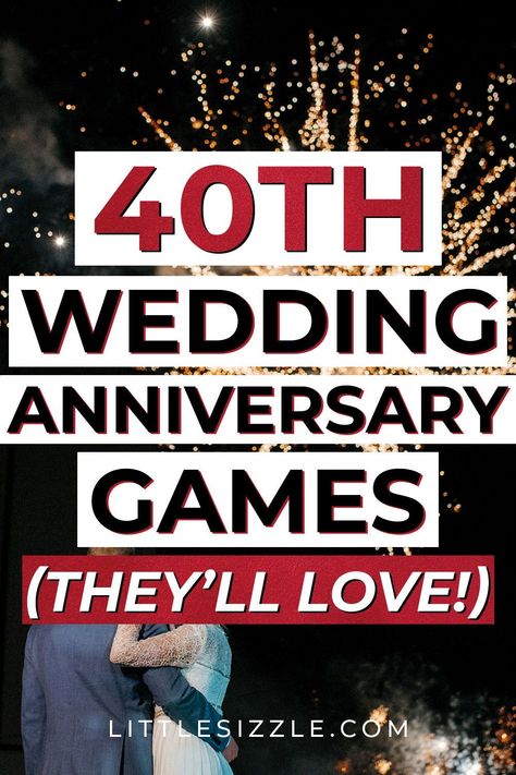 Celebrate 40 years of love with a memorable 40th Wedding Anniversary Party. Our printable 40th Anniversary Party Games make planning a breeze! Engage guests of all ages with fun trivia games and create a sentimental touch with Favorite Memory cards. Incorporate ruby red for an elegant touch. With our 40th Anniversary Games, you'll create an unforgettable 40th Anniversary Party. #40thweddinganniversary #40thanniversarypartygames #rubyredanniversaryparty #parents40thanniversary #40yearsofmarriage 60th Wedding Anniversary Party Ideas Decoration Table Centerpieces, 60 Wedding Anniversary Ideas, 60th Wedding Anniversary Quotes, 60th Wedding Anniversary Party Ideas, 60th Anniversary Party Ideas, Wedding Anniversary Games, Wedding Anniversary Party Games, Who Knows The Couple Best, 60th Wedding Anniversary Party