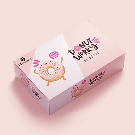 Custom Donut Boxes designed to add a hi nt of beauty to y o u r products. These bags are designed in a way to revolutionize your Donut Packaging Boxes, offering a bunch of benefits t h a t take your pleasure to new heights. Dawn Pri nti ng have aesthetic and appealing variety of packaging boxes which wi l l a t t r a c t your customers. They provide free shipping and free customization all over t h e USA a n d Canada. Dawn Printing also provides 35% discount on bulk orders. Donut Valentine Box Ideas, Donut Box Design, Donut Packaging Design, Doughnut Packaging, Donut Branding, Donuts Packaging, Cake Box Design, Donut Packaging, Donut Boxes