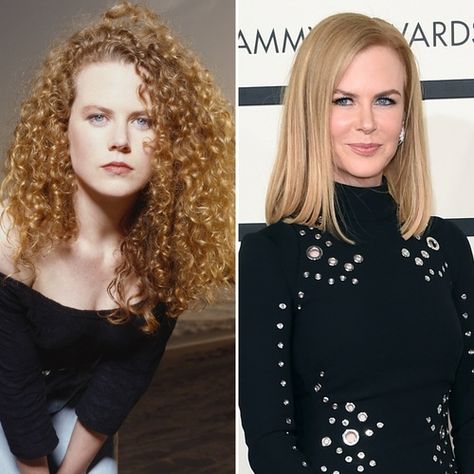 Nicole Kidman, Jennifer Lopez, and More Stars You Forgot Have Naturally Curly Hair Nicole Kidman Natural Hair, Jennifer Lopez Curly Hair, Rebecca Gayheart 90s, Relaxed Curly Hair, Julia Roberts Curly Hair, Curly Vs Straight Hair, Nicole Kidman Hair, Curly Hair Celebrities, Naturally Curly Hair