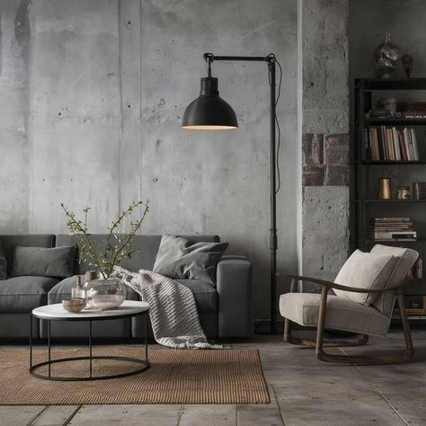 15 Industrial Chic Interior Ideas to Transform Your Space Now - Fabricerie Industrial Small Living Room, Small Industrial Apartment, Industrial Warehouse Design, Soft Industrial Decor, Loft Industrial Design, Urban Industrial Living Room, Industrial Airbnb, Industrial Boho Decor, Industrial Interior Design Living Room