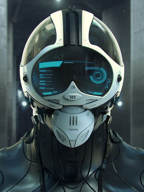 ArtStation - Si-Fi Helmet, Paweł Borowiec Robot Concept Art Cyberpunk, Sci-fi Helmet, Cyberpunk Helmet, Robot Concept, Future Soldier, Arte Robot, Future Tech, H U, Robots Concept