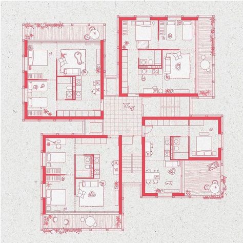 ‘Residential Towers’ by @estudi_biga @martisarda.arquitectes • Want to be featured? #archisource • #architecture #arch #nextarch… | Instagram Residential Building Plan, Architectural Plan, Plan Layout, Architecture Life, Hotel Plan, Architectural Floor Plans, Sims House Plans, Tiny House Floor Plans, التصميم الخارجي للمنزل