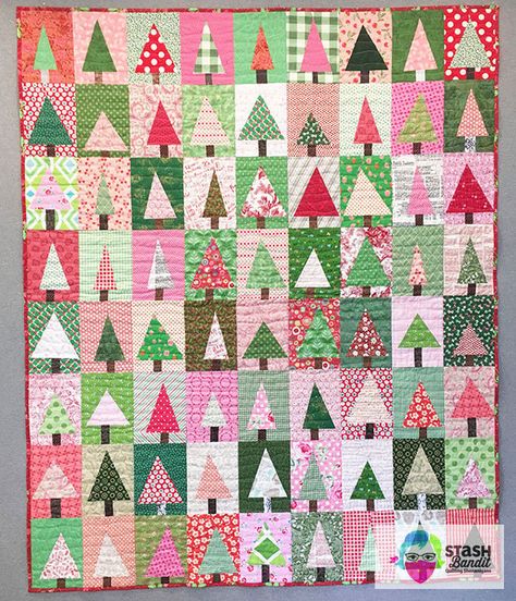 Trunk Shows » Stash Bandit Solid Fabric Quilts, Improv Quilt, Tree Quilt Block, Making A Quilt, Forest Quilt, Quilts Patchwork, Amy Smart, Christmas Tree Quilt, Holiday Sewing