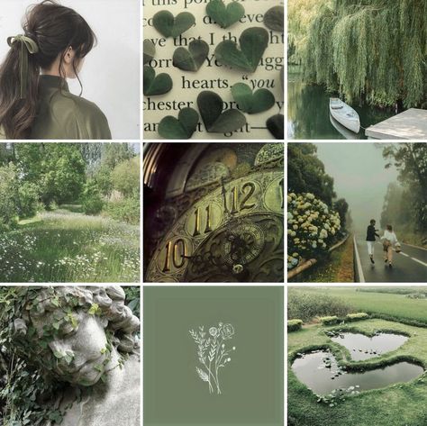 Earth Moodboard Aesthetic, Rain Moodboard, Character Mood Boards Aesthetic, Green Moodboard Aesthetic, Time Moodboard, Green Aesthetic Moodboard, Nature Moodboard, Green Moodboard, Instagram Feed Planner