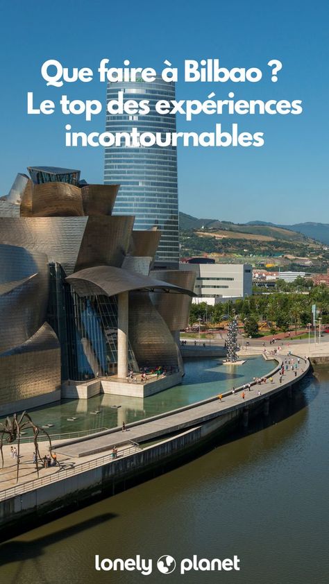 Si vous voyagez dans le nord-ouest de l'#Espagne, #Bilbao est la ville incontournable de la région, avec ses racines #basques, la richesse de son histoire maritime, ses ruelles authentiques et son #architecture contemporaine... Ne manquez pas le #musée de #Guggenheim et son impressionnante structure ! On vous donne les 9 #expériences à vivre lors de votre #weekend ! Architecture, Amsterdam, Bilbao, Top Les, San Sebastian, Lonely Planet, Week End, Voyage