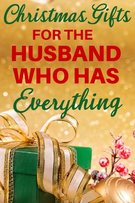 Christmas gift ideas for the husband who has everything - No clue what to get your husband for Christmas this year? Click to see fabulous gift ideas for the hard-to-shop-for husband! #giftsforhusband  #Christmasgifts Christmas Gift Ideas For Husband, Gift Ideas For Husband, Christmas Husband, Top Christmas Gifts, Christmas Gifts For Husband, Christmas Gifts For Men, Unique Birthday Gifts, Christmas Gift Ideas, Unique Christmas Gifts