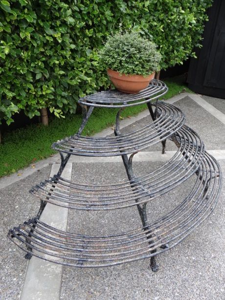 Wrought Iron Garden Furniture, Lion Claw, Tiered Plant Stand, Flower Garden Layouts, Wrought Iron Plant Stands, Iron Furniture Design, Iron Plant Stand, Garden Plant Stand, Wrought Iron Furniture