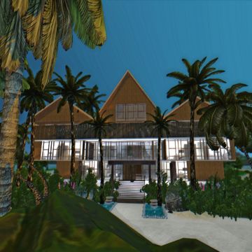 Sims 4 Vacation Lots, Sims 4 Cc Vacation House, Vacation Home Sims 4, Sims 4 Resort Build, Sims 4 Vacation Rental, Sulani Builds Sims 4, Sims 4 Resort, Island Living Sims 4 House, Sims 4 Hotel Build