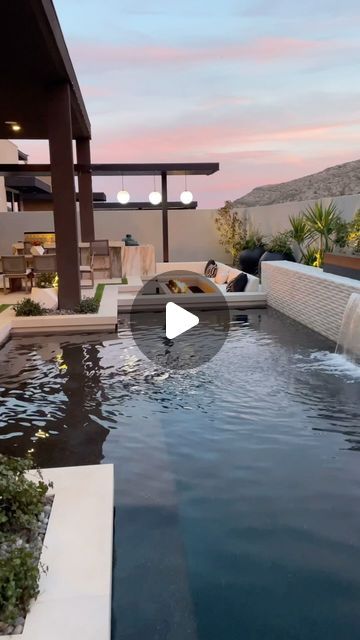 FOXTERRA Design | Landscape & Pool Design on Instagram: "These are the features that make up an ultra luxurious small backyard! Which feature is your favorite? 👇🏼
Comment “book” to connect with a designer today! 📩
#smallbackyard #smallpool #pooldesign #landscapedesign #luxuryhome #lasvegas #lasvegashomes #backyardtransformation #backyarddesign" Pool Fountains Waterfall, Foxterra Design, Las Vegas Homes, Backyard Retreat, Design Landscape, Pool Design, Small Pool, Pool Designs, Backyard Design