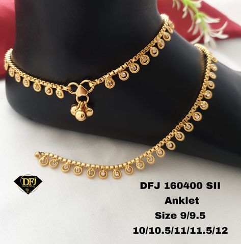 Gold Anklet Designs Kerala, Gold Anklet Designs, Jewellery Redesign, Redesign Ideas, Anklet Designs, Bridal Choker, Wedding Plan, Gold Anklet, Blouse Hand Designs