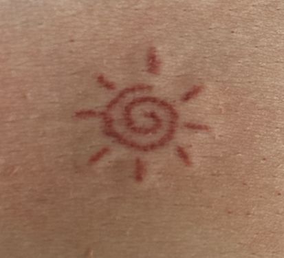 Sun Stick And Poke Tattoo, Sun Stick And Poke, Stick Poke, Stick Tattoo, Stick Poke Tattoo, Stick And Poke Tattoo, Sharpie Tattoos, Handpoke Tattoo, Hand Poked Tattoo