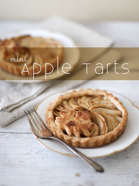 Mini Apple Tarts- The Little Epicurean Apple Tarts Recipe, Mini Apple Tarts, Breads And Rolls, Cakes Ice Cream, Pies And Tarts, Apple Tarts, French Apple Tart, Baked Apple Dessert, Apple Tart Recipe