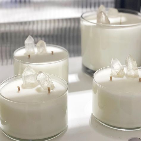 Crystal Infused Soy Candles 🧿 on Instagram: “| CLEAR QUARTZ 🤍✨| These beauties available at Pacific Fair 🤍 See you tomorrow from 9am x . . . . . .…” Clear Quartz, Soy Candles, See You, Candles, Crystals, On Instagram, Beauty, Instagram