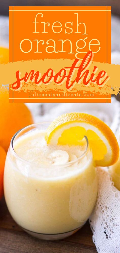 Fresh Orange Smoothie, healthy smoothies, healthy drinks Orange Smoothie Recipes, Juice Smoothies Recipes, Fresh Smoothies, Easy Healthy Smoothies, Orange Smoothie, Smoothie Drink Recipes, Easy Smoothie Recipes, Fresh Orange, Blender Recipes