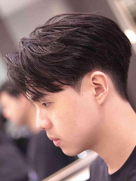 Korean-Inspired Kpop Cut with Disconnected Undercut for Guys Asian Hair Undercut, Slick Straight Hair, Korean Haircut Men, Korean Boy Hairstyle, Mens Haircuts Straight Hair, Korean Men Hairstyle, Mens Haircuts Short Hair, Global Hair, Korean Haircut