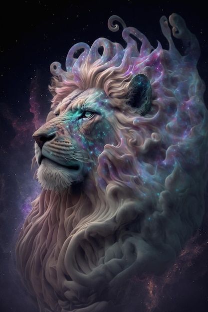 Photo galaxies spirals space nebulae sta... | Premium Photo #Freepik #photo #lion-tattoo #lion-face #bear-logo #lion-head Stars, Animals, Lion Artwork, Premium Photo, Lion, Stock Photos, Quick Saves