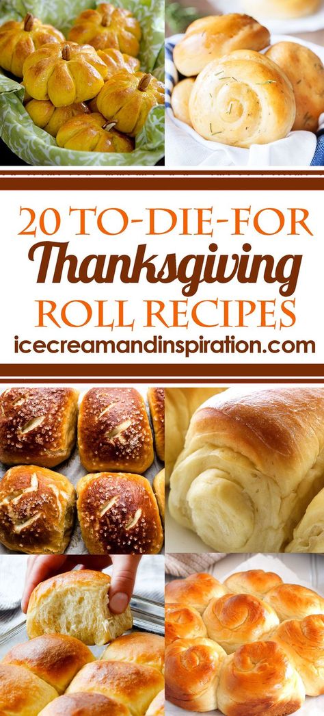 You'll find the perfect Thanksgiving roll recipe here with this collection of 20 To-Die-For Thanksgiving Roll Recipes. Easy Thanksgiving Bread Recipes, Bread Ideas For Thanksgiving, Easy Thanksgiving Rolls Recipes, Thanksgiving Rolls Make Ahead, Holiday Rolls Thanksgiving, Make Ahead Rolls For Thanksgiving, Thanksgiving Recipes Rolls, Dinner Rolls Thanksgiving, Rolls For Thanksgiving Dinner