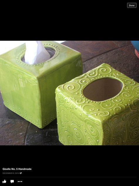 Tissue box Pottery Tissue Box Cover, Pottery Tissue Holder, Clay Tissue Box Cover, Clay Tissue Holder, Ceramic Tissue Box Cover, Clay Pottery Aesthetic, Napkin Holder Ideas, Ice Cream Stick Crafts, Clay Bath