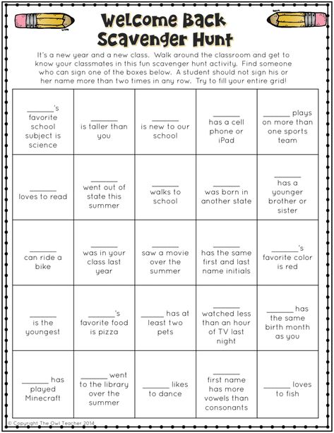 Back To School Activities For School Age, 2nd Grade After School Activities, Ice Breakers For 2nd Grade, Fun First Day Of School Activities High School, Start Of The School Year Activities, Grade 3 Back To School Activities, Grade 6 Back To School, First Day Of School Icebreakers, Back To School English Activities
