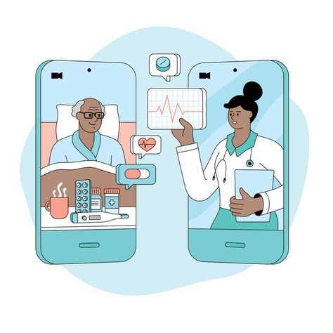 Telehealth is OK, patients say, but most prefer in-person appointments : Shots - Health News : NPR from @NPR Physiotherapy Illustration, Health Care Illustration, Remedy For Sinus Congestion, Medications Nursing, Healthcare Ads, Home Remedies For Sinus, Sinus Infection, Digital Health, Medical News