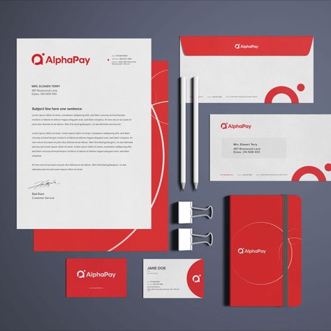 Brand Collateral Visual Identity, Stationery Set Design Identity Branding, Brand Stationery Design, Restaurant Letterhead Design, Company Identity Design, Stationary Design Branding, Letterhead Design Branding, Corporate Identity Design Branding, Fintech Branding