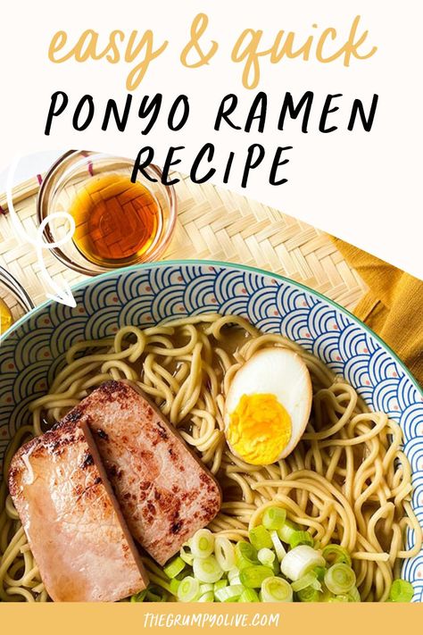 Dive into a bowl of enchantment with our Ponyo Ramen recipe! Inspired by Studio Ghibli's beloved film, this delightful dish brings the magic of Ponyo to your table. Learn how to make Ponyo Ramen from scratch with our step-by-step guide. Ponyo Ramen Recipe, Ponyo Ramen Bowl, Ramen Bowl Recipe, Ponyo Ramen, Ramen From Scratch, Quick Ramen, Ghibli Ponyo, Cured Egg, Slow Cooker Ham