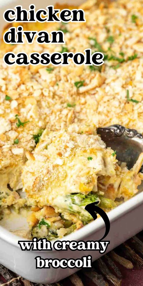 A recipe that has stood the test of time! A Chicken Divan Casserole recipe with broccoli, chicken, cheese and french fried onions. Chicken Devine Casserole, Chicken Devine, Chicken Divine, Chicken Broccoli Divan, Recipe With Broccoli, Chicken Divan Casserole, Chicken Divan, Boiled Chicken Breast, Reheat Chicken