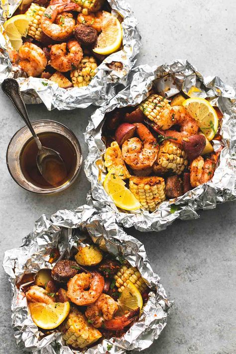 Shrimp Boil Foil Packs, Cajun Shrimp Boil, Shrimp Boil Foil, Boiled Dinner, Foil Pack Dinners, Foil Packet Dinners, Homemade Seasoning, Foil Dinners, Foil Pack Meals