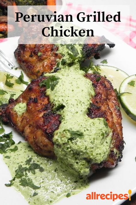 Spanish Grilled Chicken, Chicken On The Grill Recipes, Chicken Peruvian, American Dinner Ideas, Recipes For The Grill, Peruvian Chicken, Grilled Recipes, Spicy Grilled Chicken, Peruvian Dishes