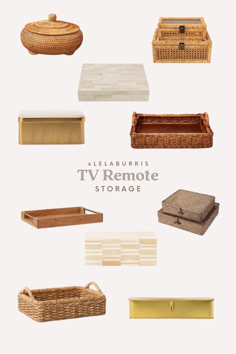 easy ways to hide tv remotes and keep them organized so they never get lost when not in use How To Hide Remote Controls, Hidden Remote Control Storage, Remote Box Ideas, Remote Control Storage Ideas, Wicker Boxes Storage Ideas, Remote Storage Ideas, Tv Remote Holder Ideas, Tv Remote Holder Ideas Diy, Hiding Phone Cords In A Basket Kitchen