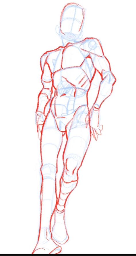 Training Poses Drawing, Box Anatomy Reference, Male Build Reference, Arm Study Reference, Anatomy Study Poses, Male Base Sketch, Anatomy Studies Reference, How To Draw Torso Male, Male Back Muscles Reference