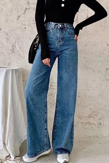 High Waist Wide Leg Mom Jeans Pants – Nada Outfit Land Looks Jeans, Skandinavian Fashion, Retro Jeans, Coachella Valley, Party Dress Long Sleeve, Puff Sleeve Dresses, Mode Inspo, Dress Trousers, Two Piece Dress