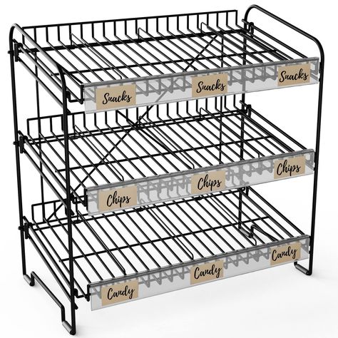 PRICES MAY VARY. SNACK ORGANIZER FOR COUNTERTOP: Capture your customers’ attention and increase the number of impulse buys with strategic product placement using this convenient candy display shelf. This portable concession stand is ideal for displaying items at eye level on your countertop. HOME THEATER CONCESSION STAND: Make movie nights at home even more exciting by displaying your family’s favorite treats in your very own home concession stand. Our movies counter candy shelf is made with 3 s Home Concession Stand, Snack Rack, Snack Display, Snack Stand, Snack Holders, Countertop Shelf, Snack Organizer, Snack Shack, Store Snacks