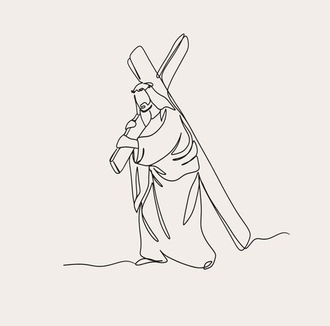 Minimalist Bible Art, Bible Line Art, God Outline, Christian Sketches, Jesus Drawings Sketches, Jesus Outline, Simple Christian Art, Biblical Drawings, Jesus Line Art