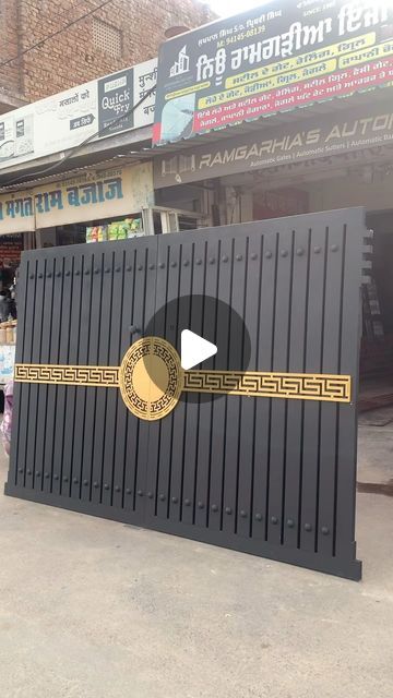 NEW RAMGARHIA ENGI. WORKS 🏗️ on Instagram: "We make all Types of gate , ironic gates ,steel gates , Metal gates , aluminium profiles gates , wooden sheets gates , grills , railings , steel railings , glass railings , wooden railings , japani chokhats , door frames & windows , chogaths & windows frames with finest quality without any compromise. A complete real estate fabrication shop.  we manufacture Iron & steel products everything a house needs.  we provide good services.  we are Gates , steel railing & glass railing , wooden railing , door frame Specialist ✅ @new.ramgarhia.engi.works  contacts-8209741313  #gate #design #gatedesign #designs #glassrailing #glassrailings #railing #grill #home #homedecor #homedesign #homesweethome #exteriordesign #exterior #interiordesign #interior #engine Iron Gates For Home, Iron Gate For Home, Design Gates Entrance, Exterior Grill Design, Aluminium Profile Gates, Profile Gate Design, Metal Gates Design Modern, Front Gate Design Modern Steel, Fabrication Gate