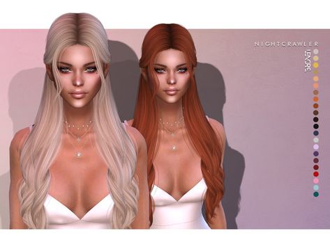 Nightcrawler Sims' Nightcrawler-Lenore (HAIR) Sims 4 Cc Nightcrawler Hair Male, Alpha Cc, Die Sims 4, Mod Hair, Cc Hair, Pelo Sims, Sims 4 Dresses, Sims Four, Sims4 Clothes