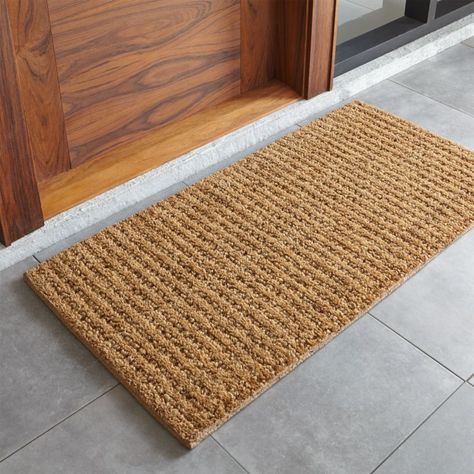 Shop Natural Coir Doormat. Triple fiber construction adds a design dimension to this natural doormat. Coarse, durable coir with its inherent boot-scraping properties is woven with jute and polypropylene for a tonal fiber look. Furniture Remodel, Front Doormat, Outdoor Glider, Furniture Remodeling, Adirondack Furniture, Country Rugs, Farmhouse Front Door, Family Room Walls, Farmhouse Doors