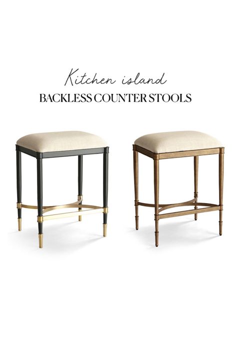 Backless Counter Stools, French Country Bar Stools, Black Stool, Counter Stools Backless, Kitchen Seating, Kitchen Counter Stools, Backless Stools, Backless Bar Stools, Vanity Stool