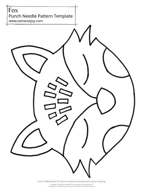 Punch Needle Art Free Pattern, Punch Needle Ideas Free Pattern, Punch Needle Patterns Printable, Punch Needle Templates, Punch Needle Patterns Free, Hand Embroidery Patterns Free Templates, Punch Needle Patterns Free Printable, Fox Template, Embroidery Patterns Free Templates