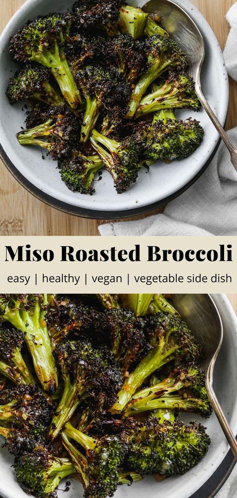 Miso Broccoli, Miso Recipe, Broccoli Side Dish, Miso Sauce, Vegetable Side Dish, Broccoli Recipe, Vegetable Side, Delicious Vegetables, Roasted Broccoli