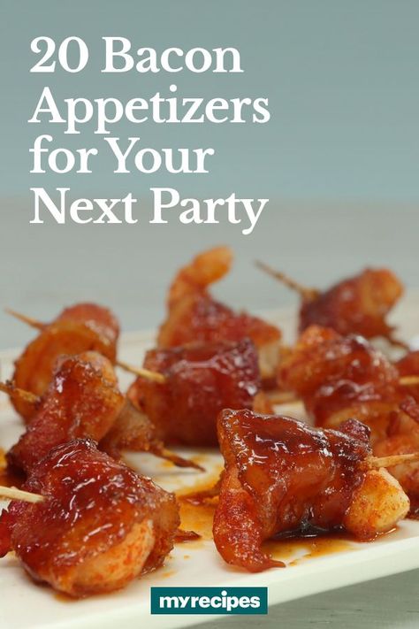 Bacon Breakfast Appetizers, Bacon Balls Appetizers, Bacon Finger Food Ideas, Bacon Ideas Snacks, Snacks With Bacon, Canadian Bacon Appetizers, Bacon Bar Ideas, Bacon Snack Recipes, Grilling Appetizers Ideas