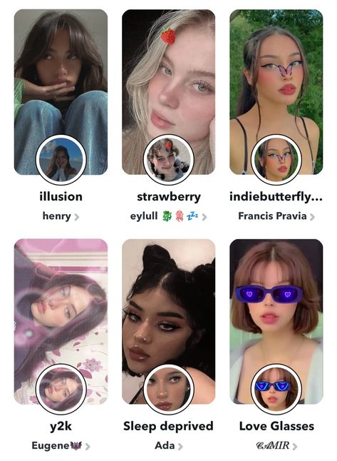 Filter Names Snapchat, Snapchat Faces, Snapchat Filters Selfie, Instagram Animation, Snap Filters, Vintage Photo Editing, Clever Captions For Instagram, Insta Filters, Best Filters For Instagram