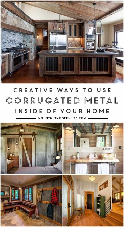 House Improvement, Rustic Industrial Decor, Corrugated Metal, Container Homes, Basement Renovations, Design Seeds, Metal Building Homes, Design Del Prodotto, Industrial House