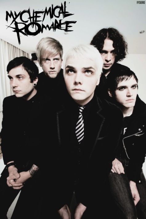 My Chemical Romance Poster, Gerard Way Frank Iero, My Chemical Romance Wallpaper, Bob Bryar, Ray Toro, Rock Band Posters, I Love Mcr, Black Parade, Mikey Way