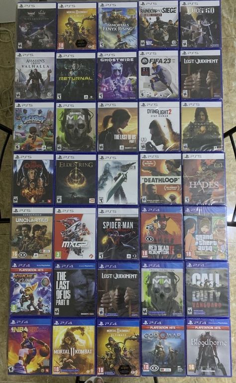 Ps4 Games Collection, Ps5 Video Games, Ps4 Aesthetic, Game Ps5, Playstation 4 Games, Playstation Room, Collection Aesthetic, Minecraft Images, Video Games Ps4