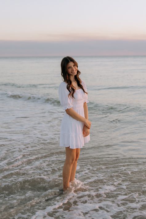 Beach Pictures Dressy, Beach Pictures Senior Photo Ideas, Senior Pics At The Beach, Ocean Senior Pictures, Beachy Senior Pictures, Beach Senior Pictures Poses, Senior Picture Beach, Senior Beach Photoshoot, Senior Pictures On The Beach