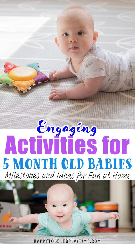 Engaging Activities for 5-Month-Olds: Milestones and Ideas for Fun at Home - Happy Toddler Playtime Activities For 5 Month Old, 5 Month Old Milestones, 5 Month Old Baby Activities, 3 Month Old Activities, 6 Months Old Activities, Baby Development Milestones, 5 Month Baby, Baby Development Activities, 5 Month Old Baby