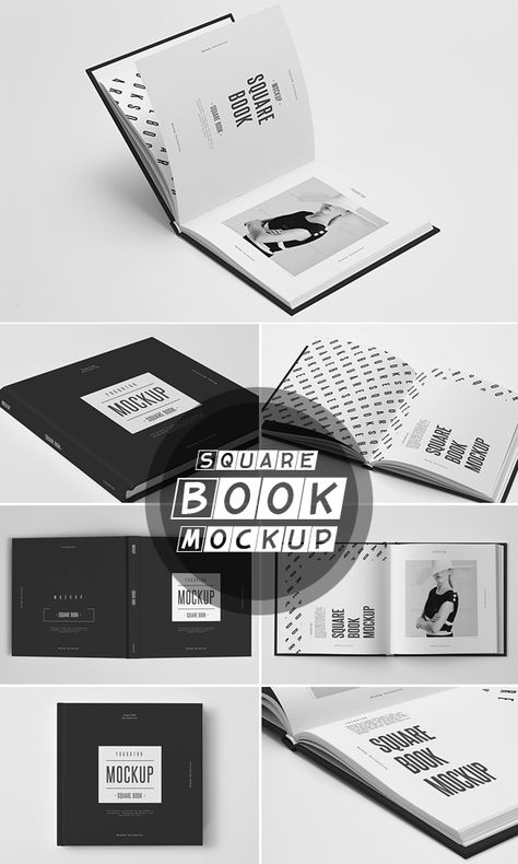 Square Book Mockup Folder Design Inspiration, Free Book Cover Design, Photoshop Book, Presentation Folder Design, 잡지 레이아웃, A5 Book, Book Cover Mockup, Book Mockup, Mockup Photoshop