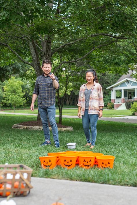 Fall Block Party Games, Halloween Party Neighborhood, Halloween Festival Booth Ideas, Outdoor Kids Halloween Party, Neighborhood Halloween Block Party Ideas, Neighborhood Halloween Ideas, Haunted Carnival Games, Harvest Party Games For Kids, Outdoor Halloween Activities For Kids